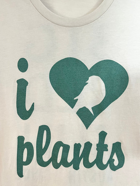 Big Red Sun's I Love Plants Unisex Short-Sleeved Tee - Green Bird