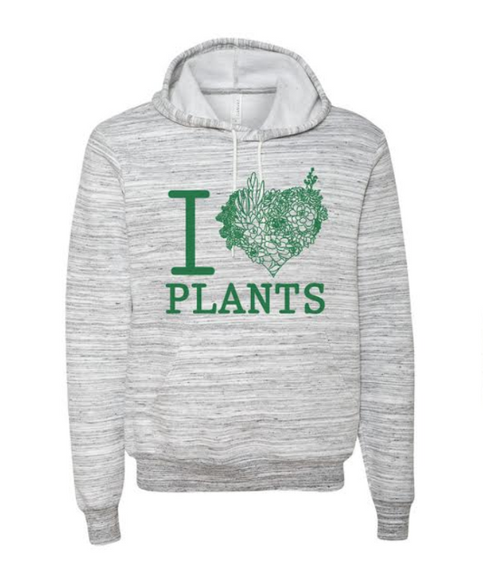 Big Red Sun's I Love Plants Hoodie - Green Ink