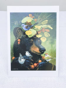 "The Birdwatcher" Bear & Bird Art Giftcard