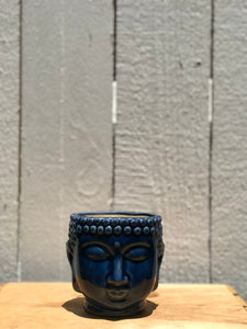 Feminine Buddha Head Planter - Blue