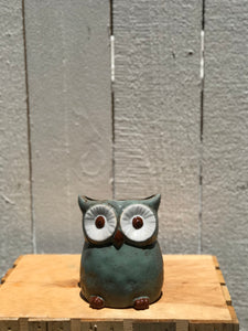 Teal Owl Planter - Large
